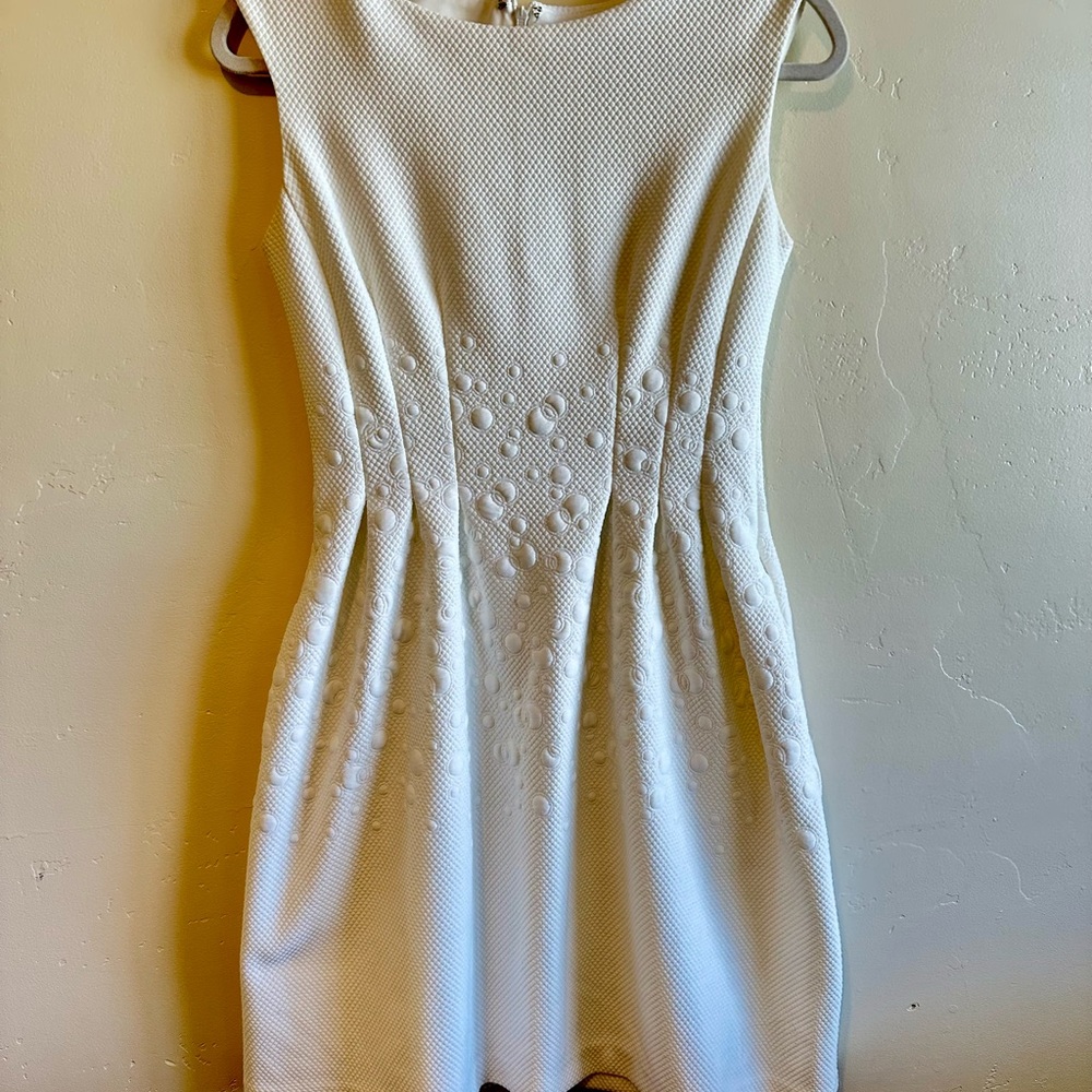 Elegant Crème Textured Dress
